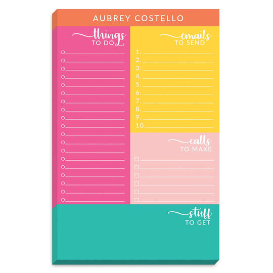 Happy Color Blocks Organizer Notepads